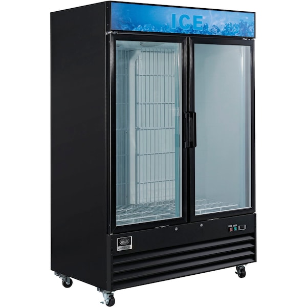 Nexel Ice Merchandiser, 2 Swing Glass Doors, 45 Cu. Ft. D1.2BM2F-ICE-HC - main